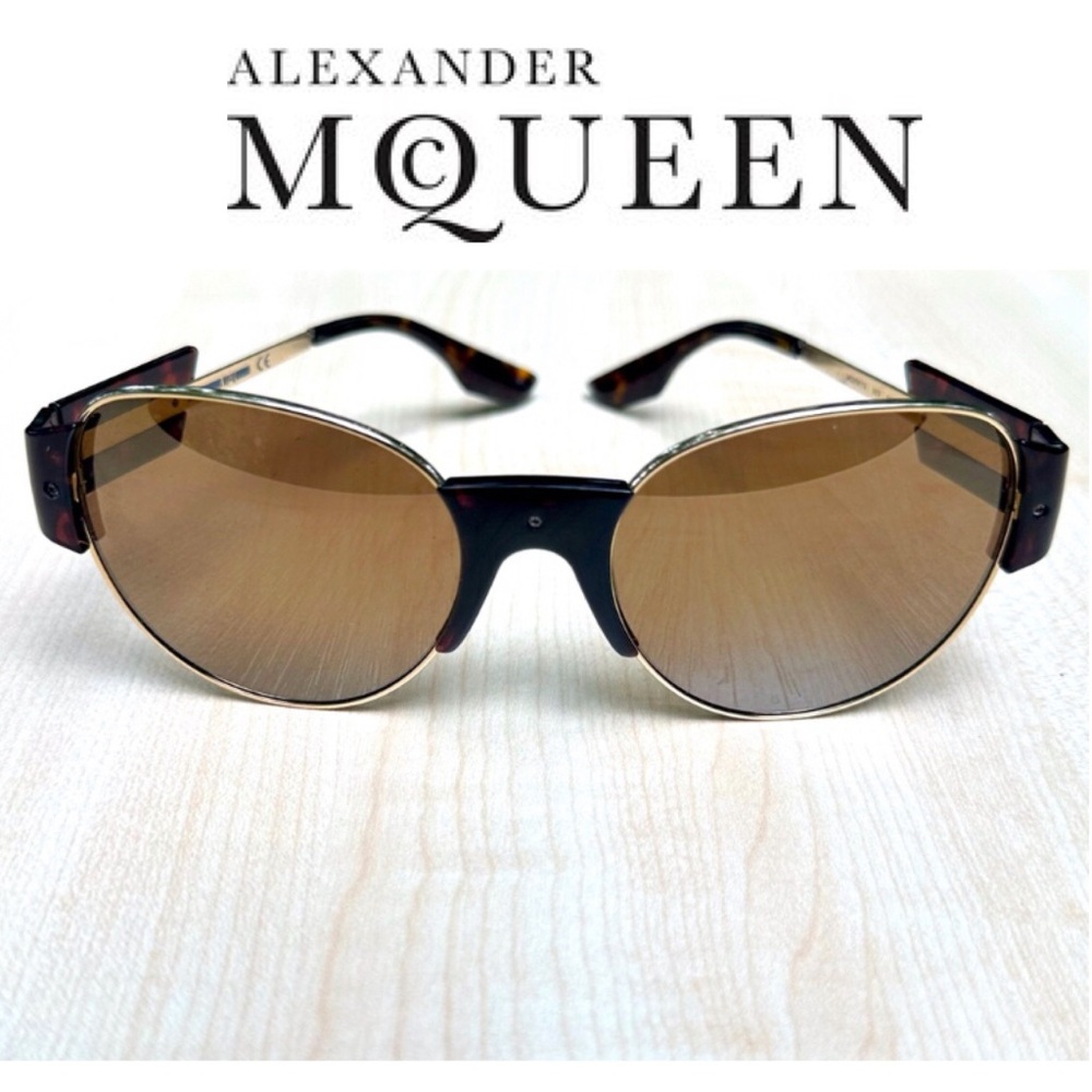 ALEXANDER MCQUEEN sunglasses for men NEW & AUTHENTIC round lens & tortoiseshell